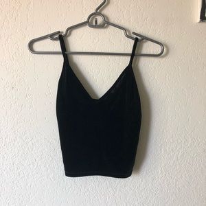 Brandy Melville Black Velvet Top